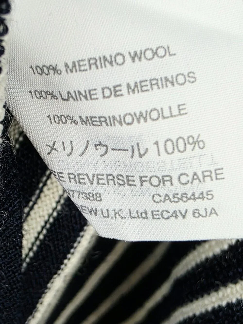 NWOT J Crew 100% Merino Wool Pullover Sweater Turtleneck Striped Navy White sz M